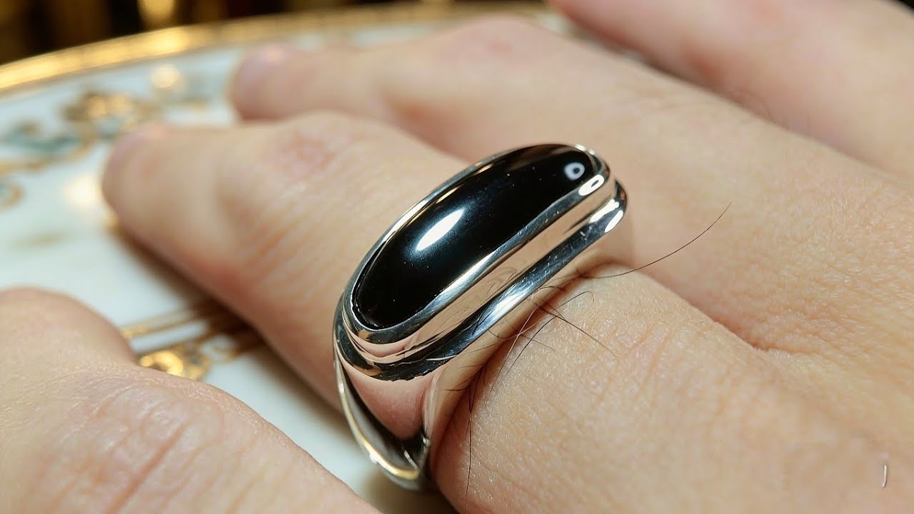 how to make black onyx ring for men - jewelry handmade