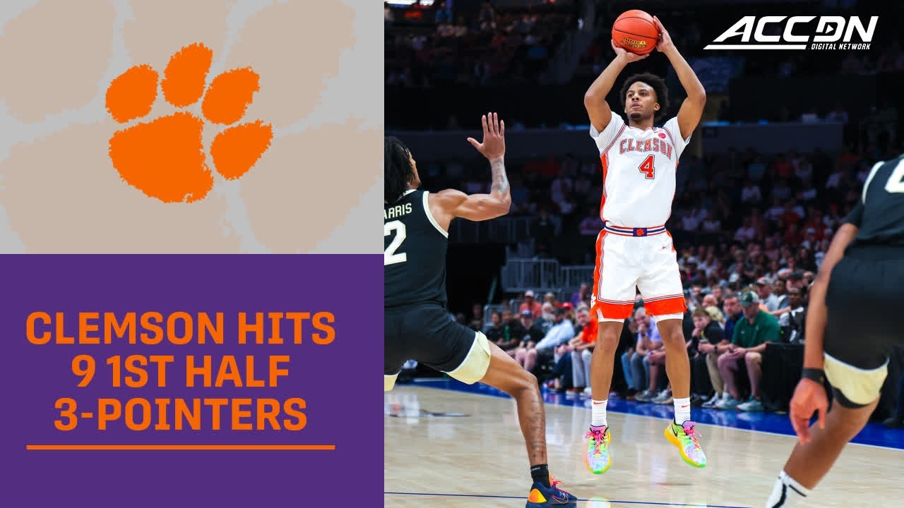 Clemson Hits 9 First Half 3-Pointers