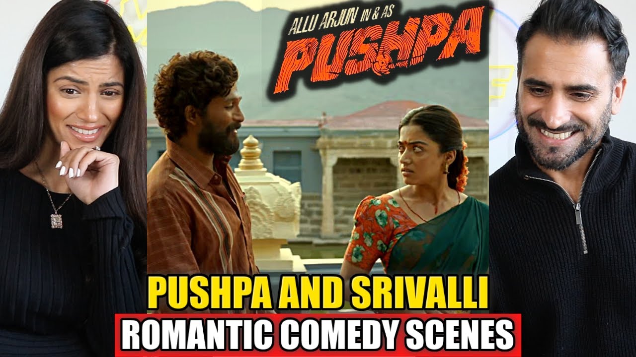 PUSHPA and SRIVALLI Romantic Comedy Scenes😂  | Icon Star ALLU ARJUN | Rashmika | REACTION!!