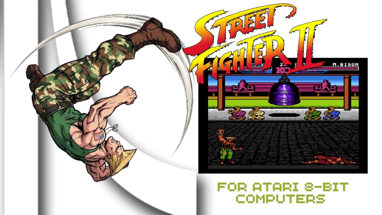 🦅💥Atari 8-bit Street Fighter II: GUILE HARD MODE LONGPLAY 🇺🇸💥⚡