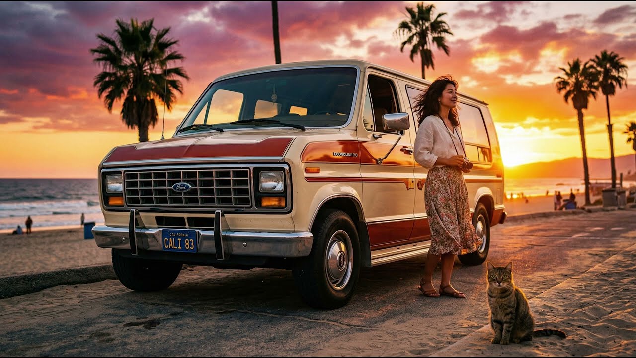 80s City Pop Instrumental – West Coast Sunset Drive in a Ford Econoline | Retro Synthwave Cruise