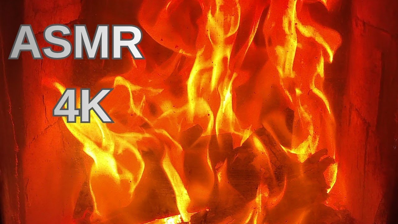 Foc în sobă ASMR 4K | Crackling Fireplace Sound.