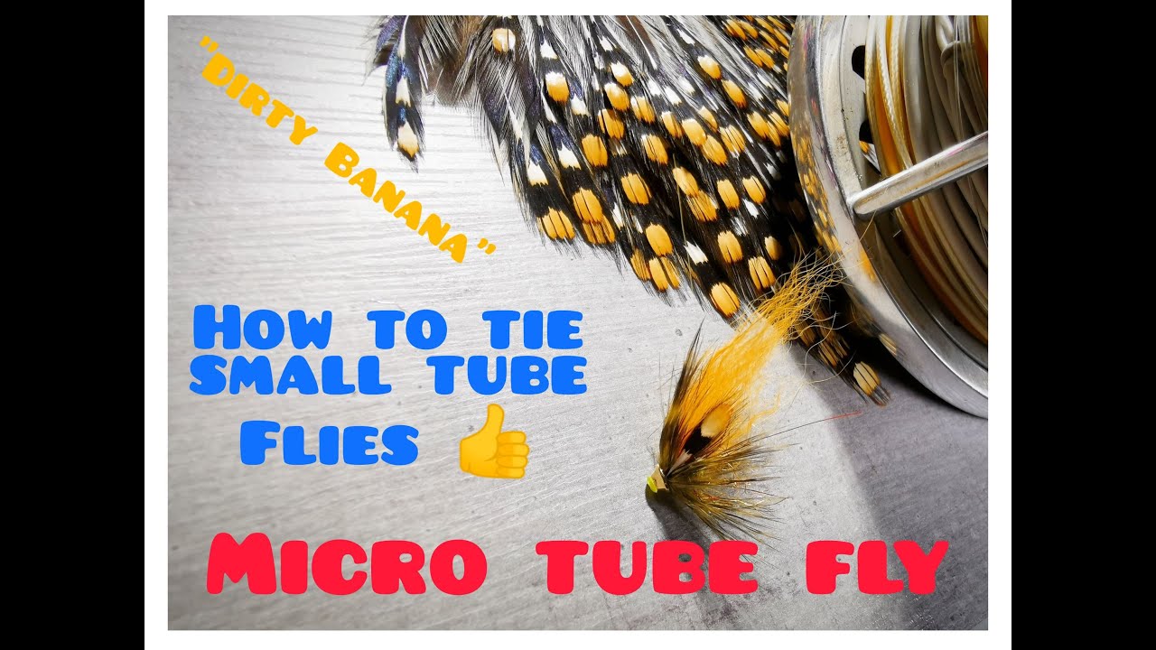 How to tie a small tube fly! (Micro Tube Fly) Dirty yellow. SBS, Tutorial, Salmon fly