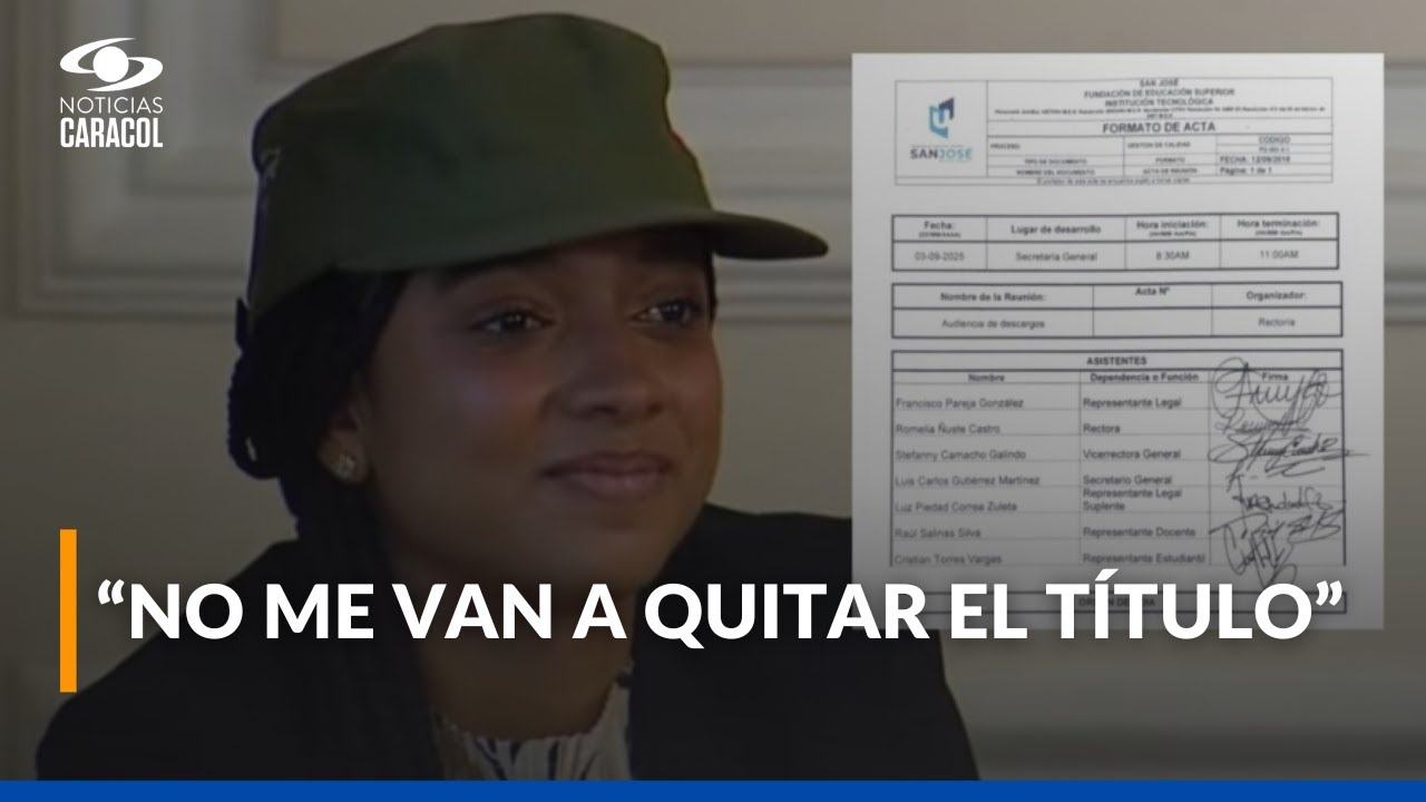 Juliana Guerrero responde a decisión de la Fundación Universitaria San José de anular su título