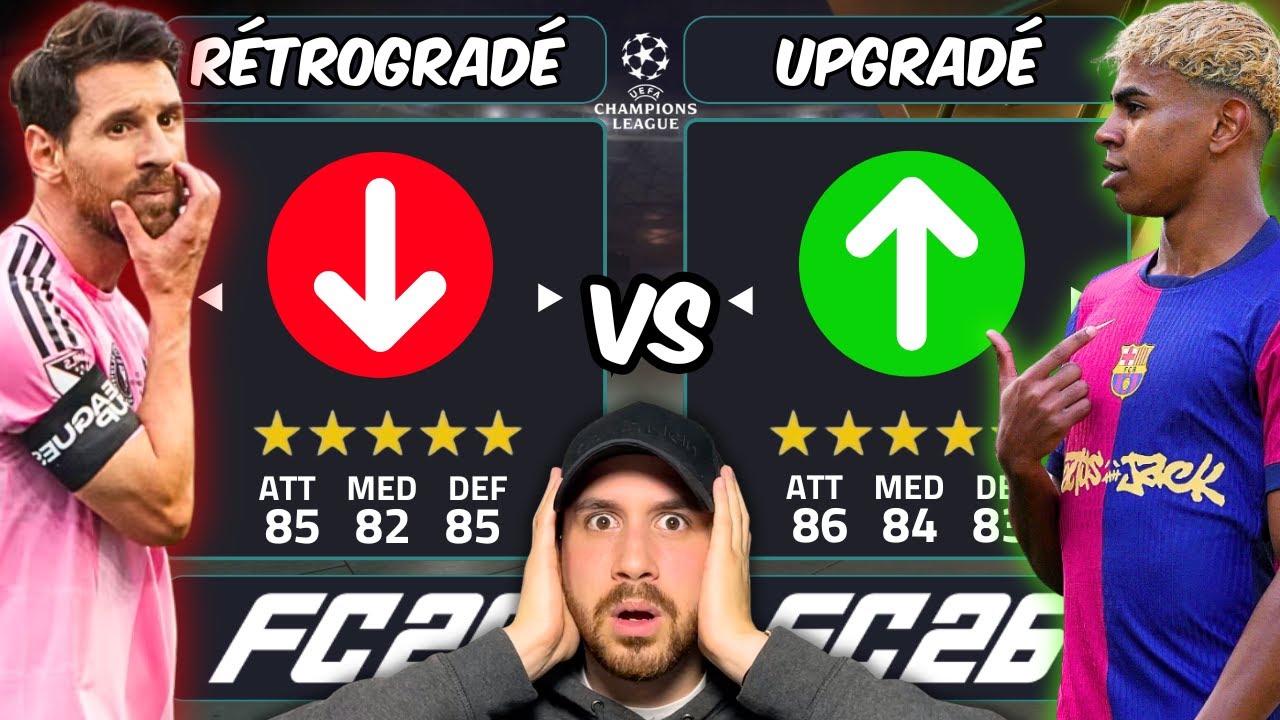 Joueurs Rétrogradé vs Upgradé sur FC 26