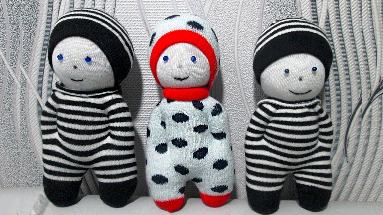 How to make a sock doll, do-it-yourself sock doll, sock crafts, sock toy