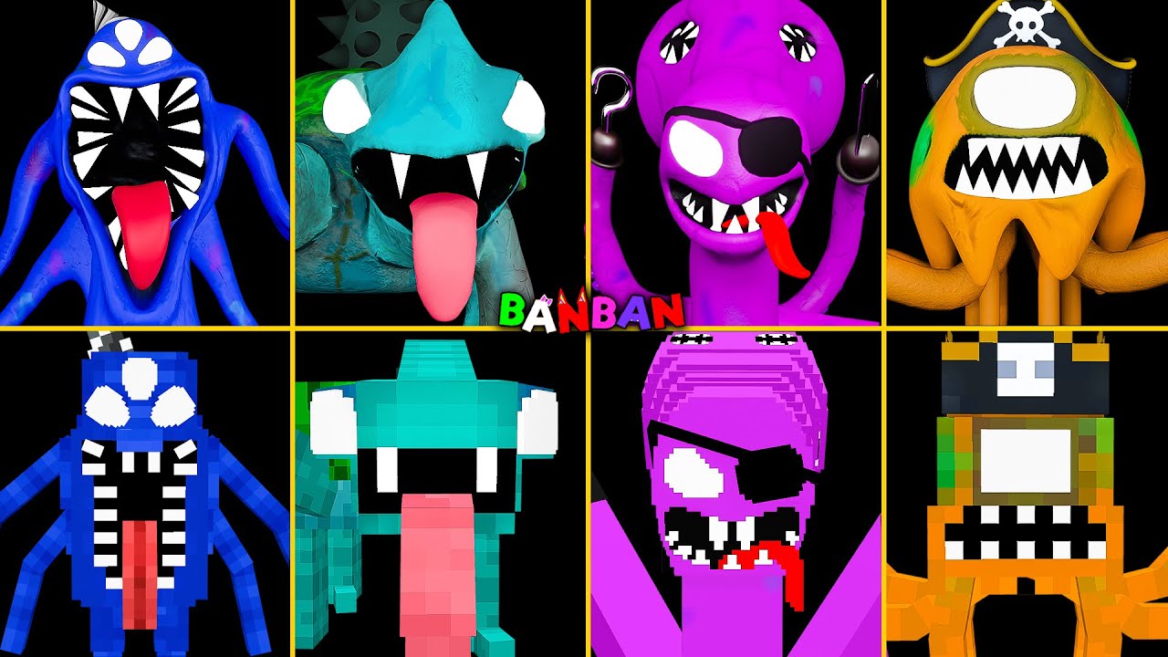 Garten of Banban 6 ALL JUMPSCARES vs MINECRAFT | Evil Smarty Marty, Evil Nabnab
