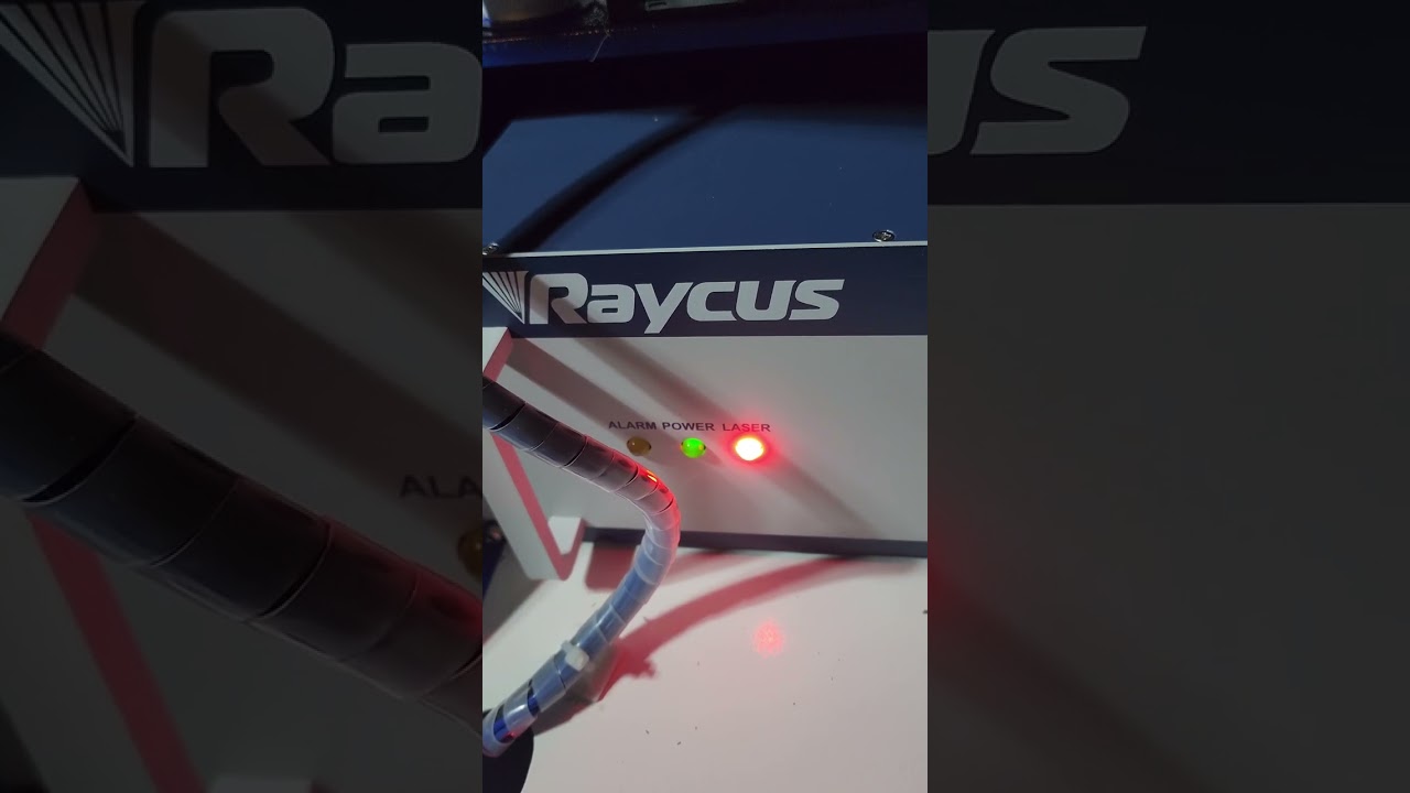 raycus laser alarm kicks in.