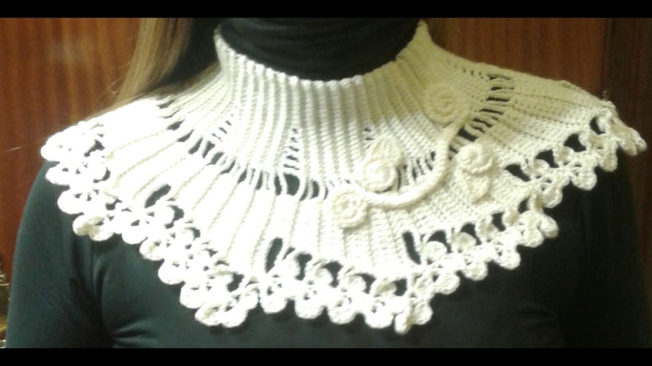 crochet tutorial  cuello facil  para otoño