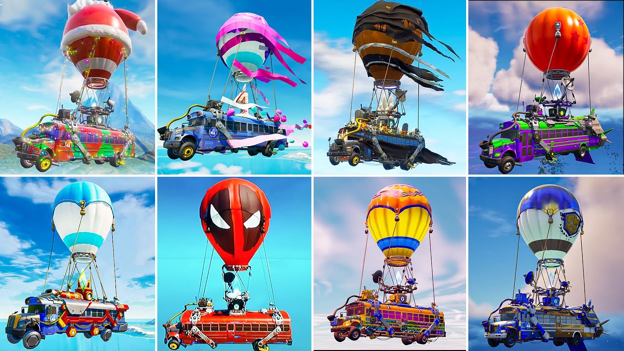 Evolution of Fortnite Battle Bus Themes (Season 1 - Season 26)