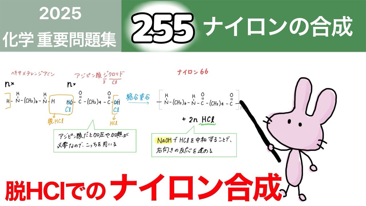 【化学　重要問題集2025 解説】255 ナイロンの合成