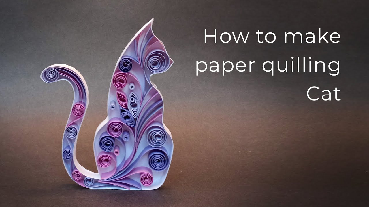 How to make a paper quilling cat