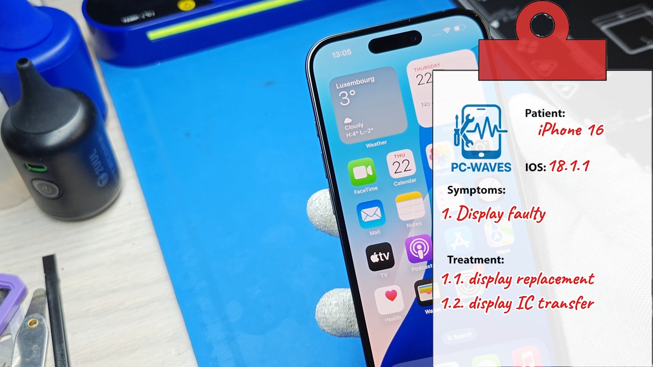 iPhone 16 Display Replacement and IC transplant (no 
