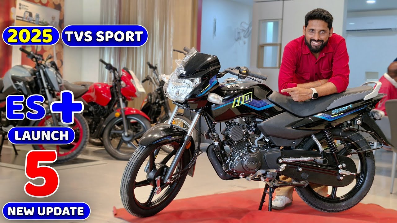 New Tvs Sport 110 ES+ Launch 2025 model Only 76K Price Mileage Features Review