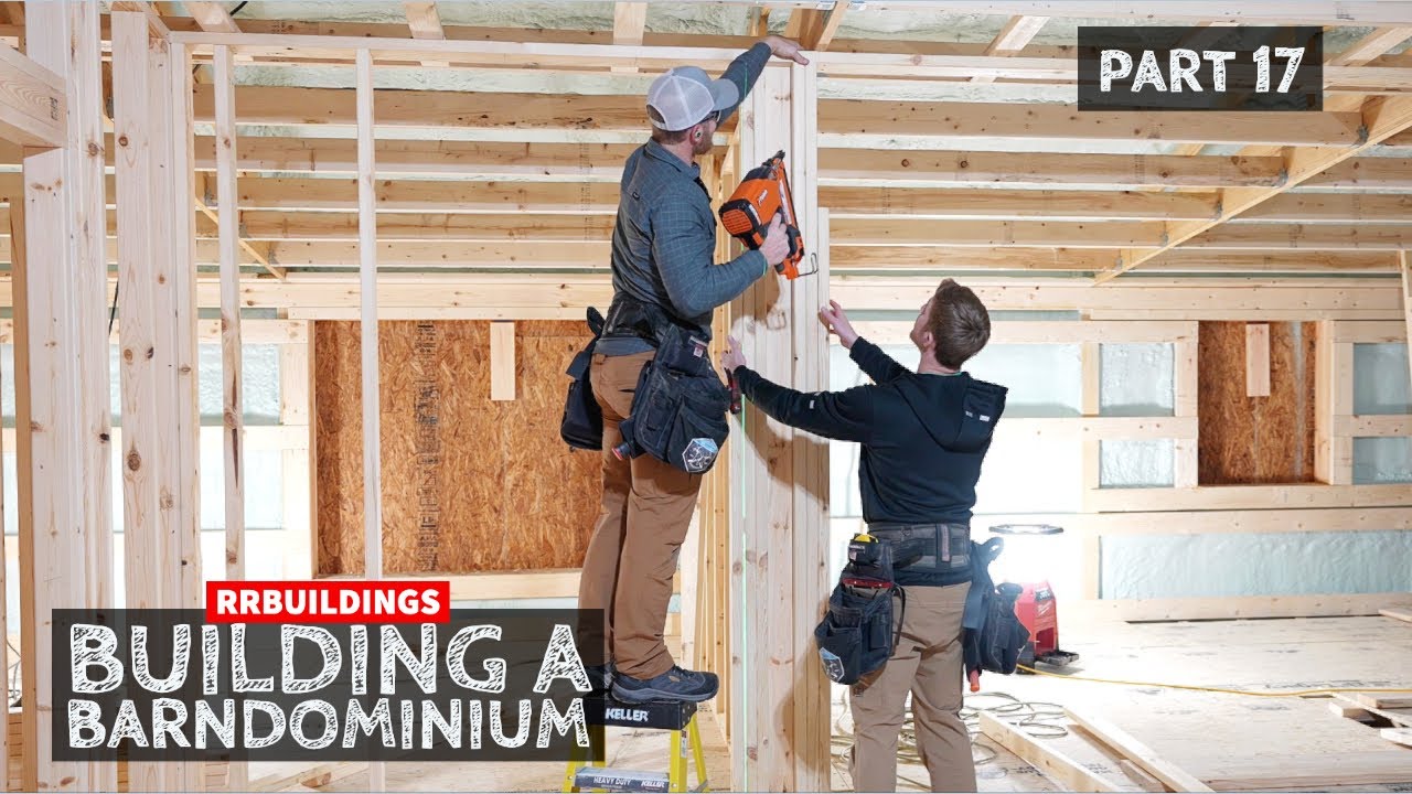 Building a Barndominium 17: Framing Bedroom Walls in a Post Frame