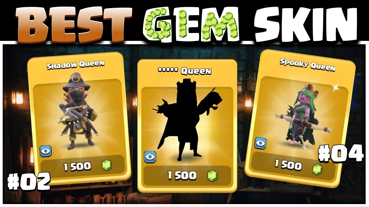 DON'T WASTE YOUR GEMS!! - TOP 5 BEST ARCHER QUEEN SKIN FOR GEMS IN CLASH OF CLANS 2025
