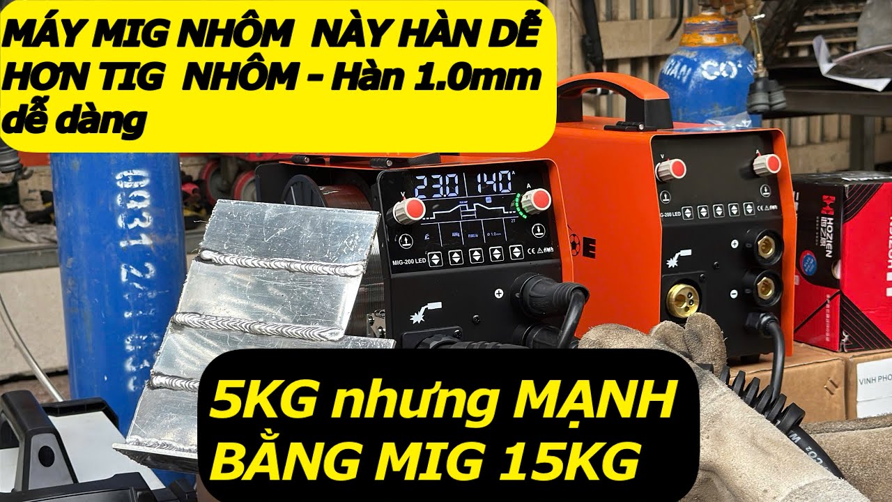 🔴Hướng dẫn sử dụng hàn mig nhôm xung đôi mig 200 Led Sanjoe