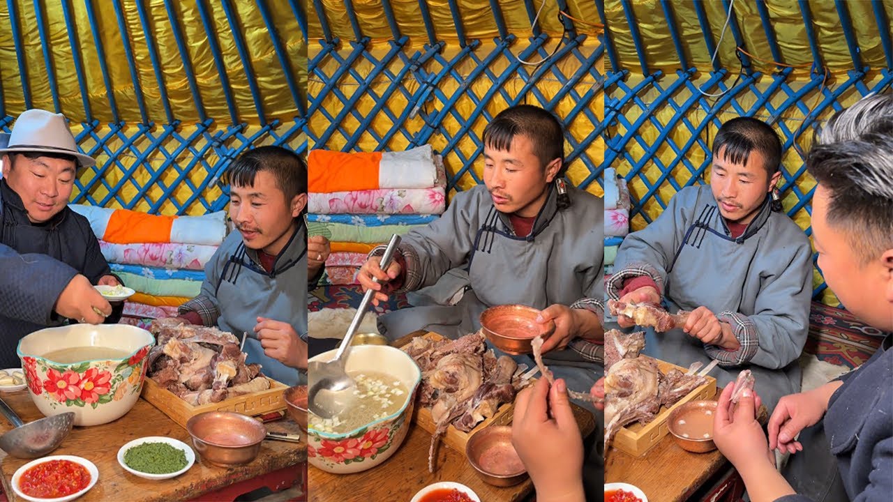 The whole grassland is filled with the aroma of hand-pulled meat.#food#delicious