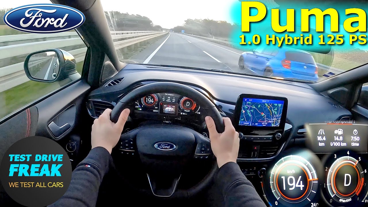 2023 Ford Puma 1.0 EcoBoost Hybrid 125 PS TOP SPEED GERMAN AUTOBAHN DRIVE POV