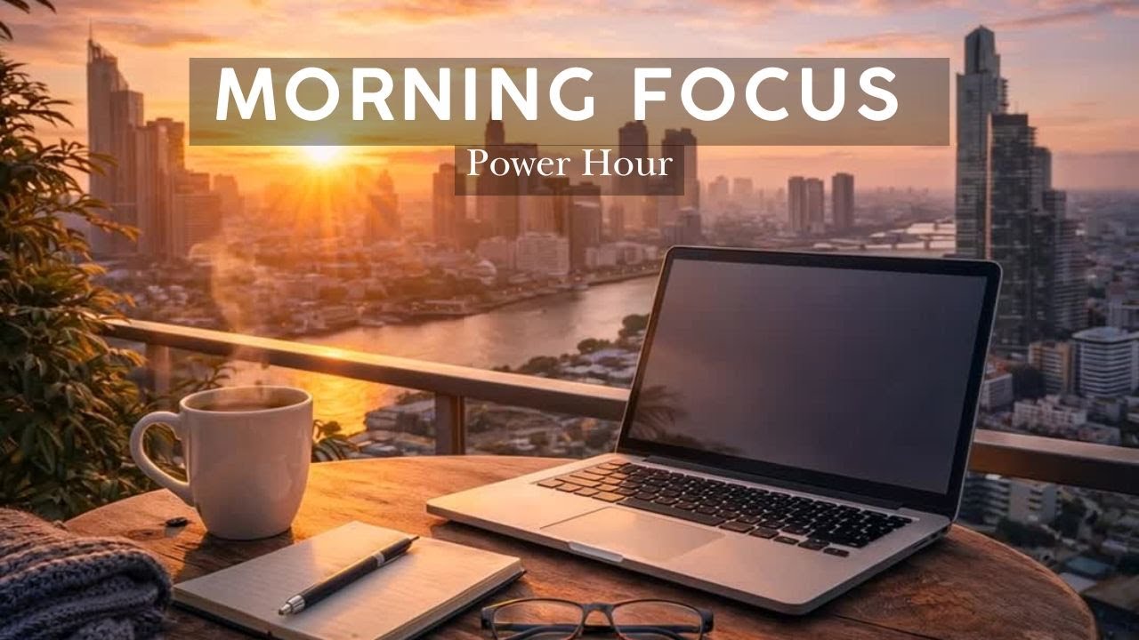 City Morning Focus Power Hour – Lofi Jazz & Sunrise Views for Calm Productivity (1H)