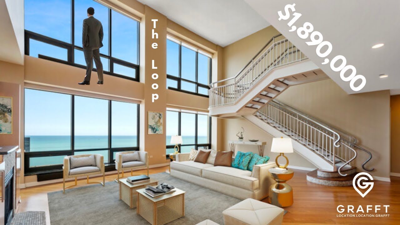 20' Ceilings in Downtown Chicago Duplex | The Heritage at Millennium Park 130 N. Garland