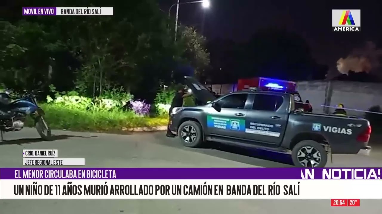 Un niño de 11 años murió arrollado por un camión en Banda del Río Salí