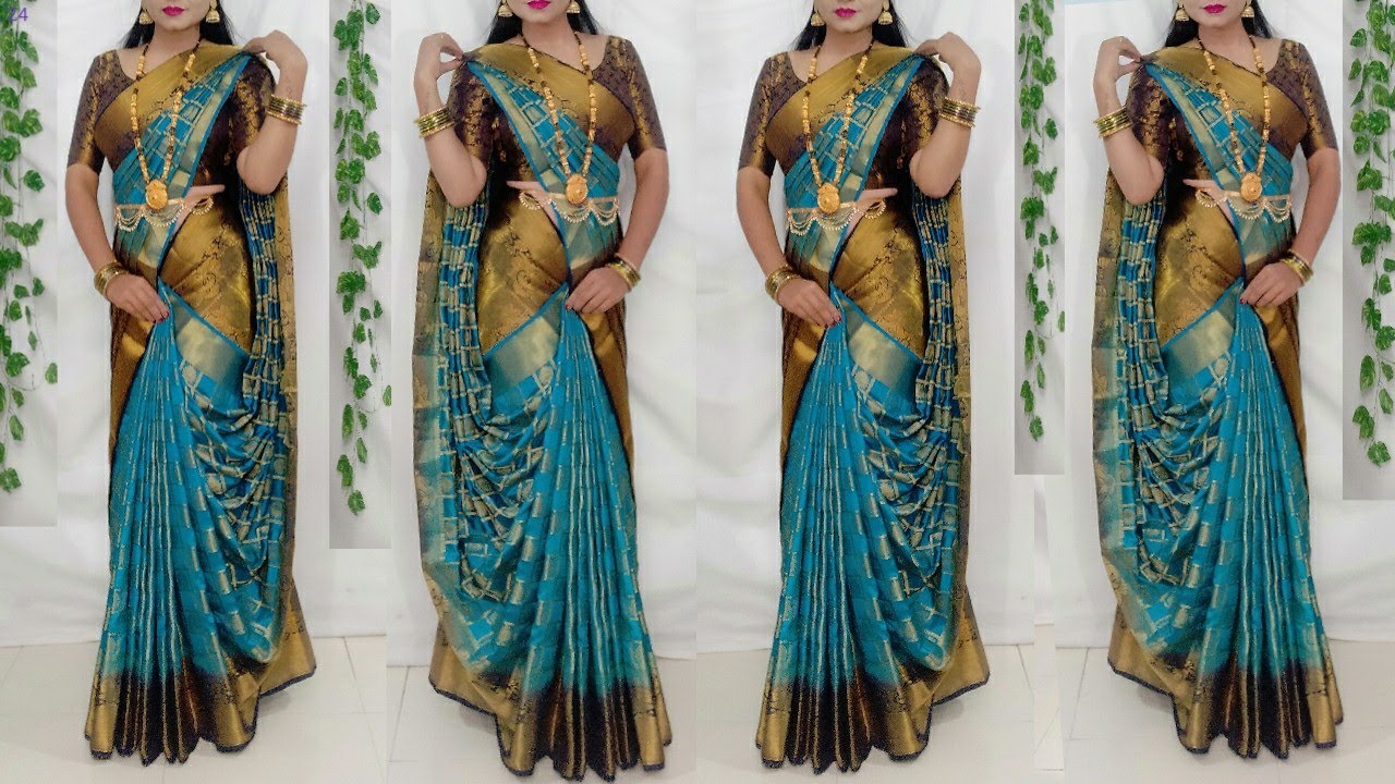 How to wear saree different styles looks pretty/Saree Draping Elegant Styles/ different saree drape 