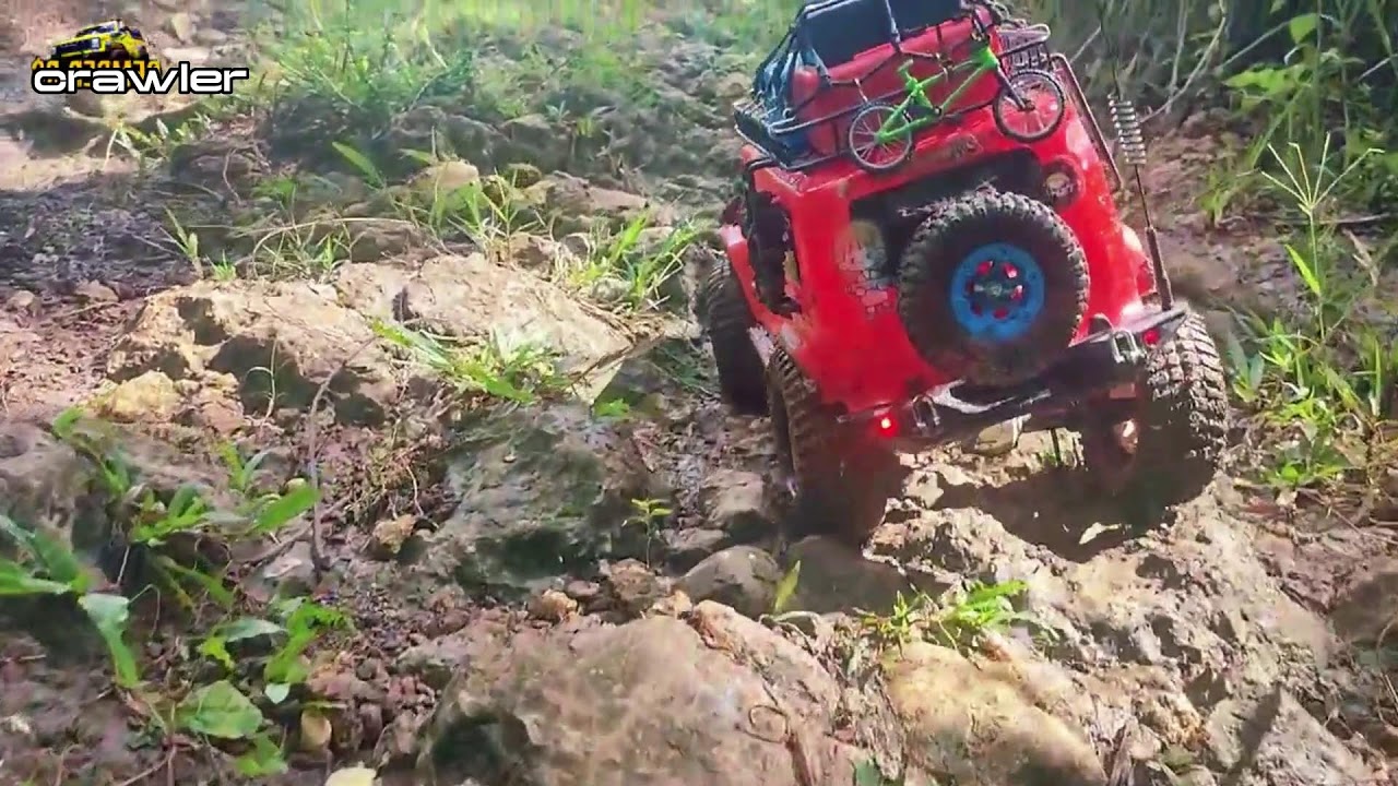 Mud, Power, and Grit: Red RC Car Takes Off-Road to the Extreme 11