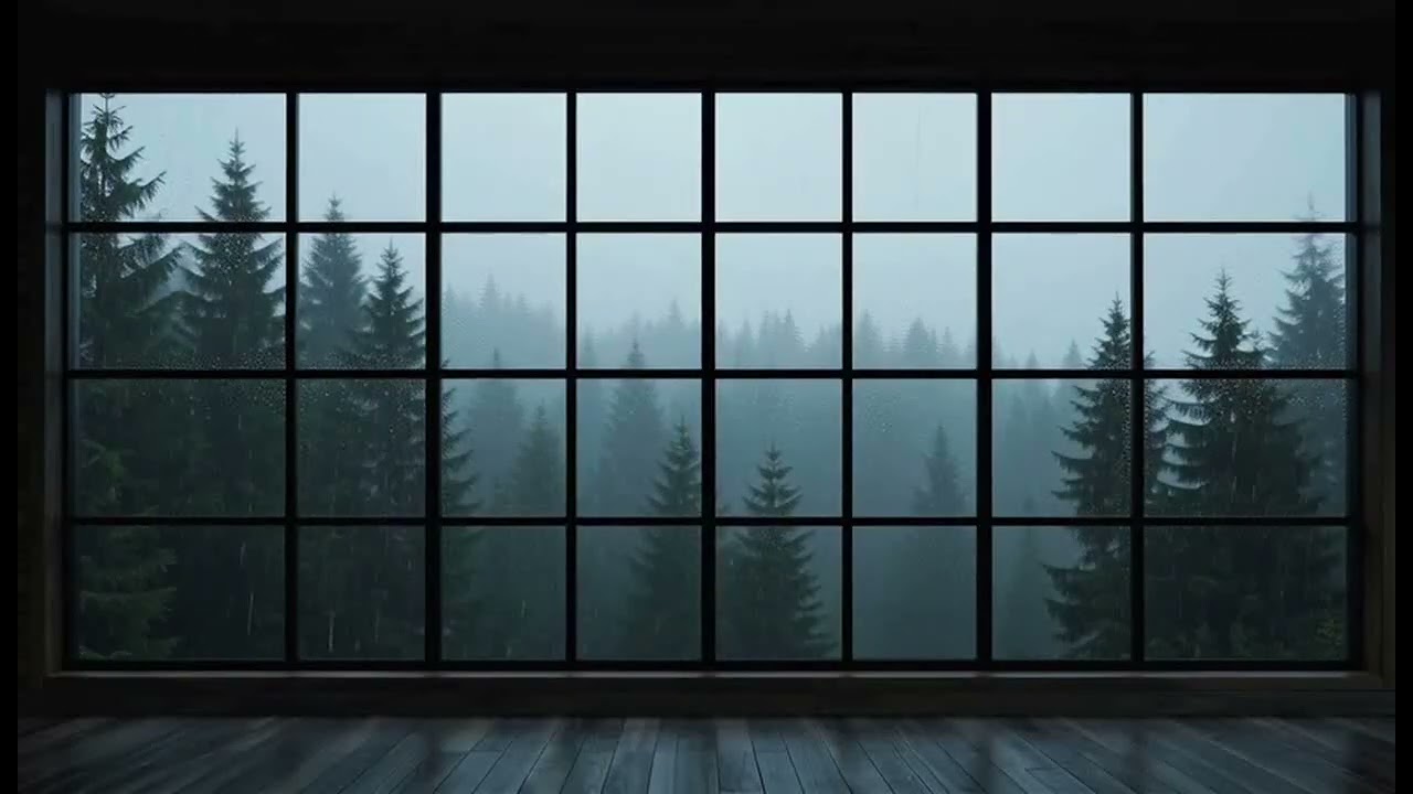 Rain Sounds for Sleeping 🌧️ 1 Hour Real Rain on Glass at Night