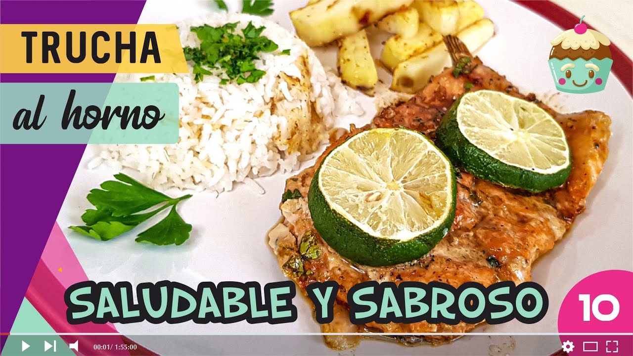 Trucha al horno con un toque de Ajo y limón, sabroso, suave y preparada en pocos minutos