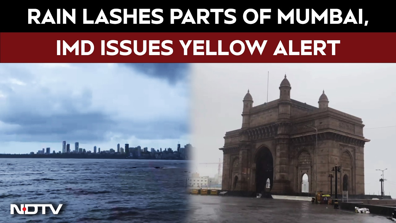 Mumbai Rains Today | Rain Lashes Parts Of Mumbai, IMD Issues Yellow Alert