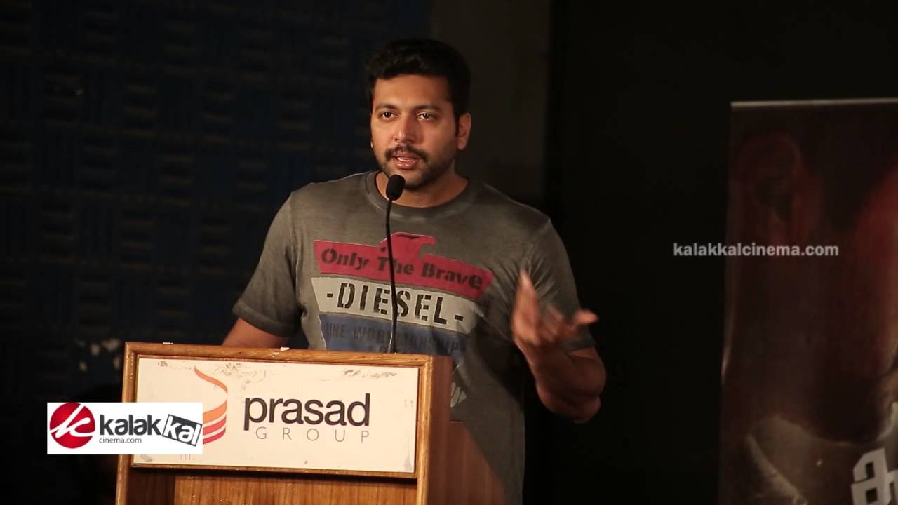Jayam Ravi at Thani Oruvan Movie Success Meet