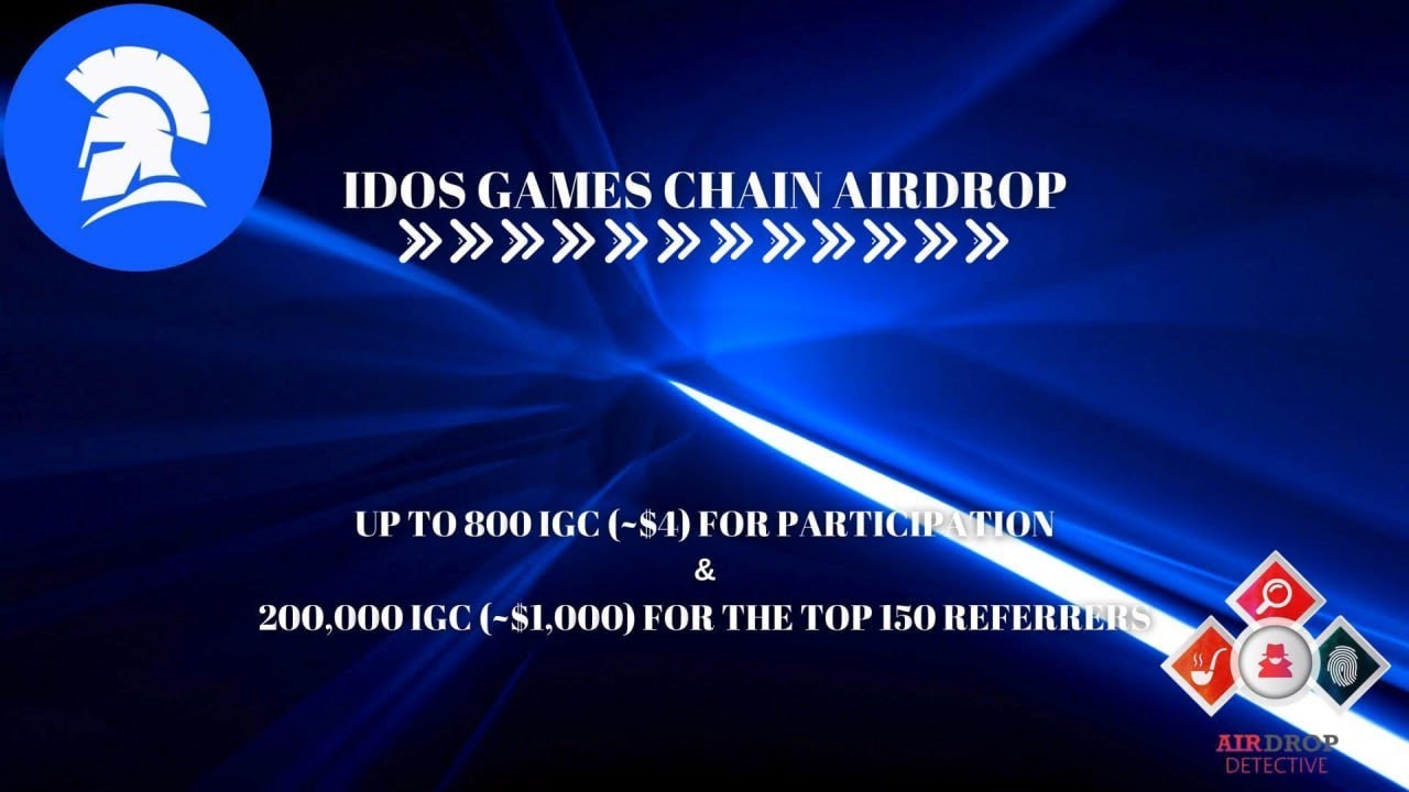 🕵🏻&zwj;♂️ iDos Games Chain Airdrop | 🏆 Airdrop Pool: 1,000,000 IGC (~$5,000) #airdrop #bitcoin