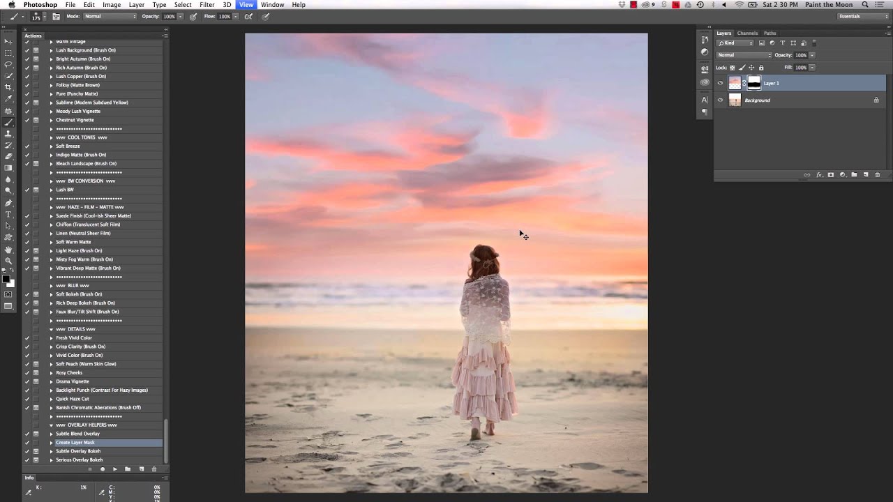 Replacing and Extending a Sunset Sky In Photoshop