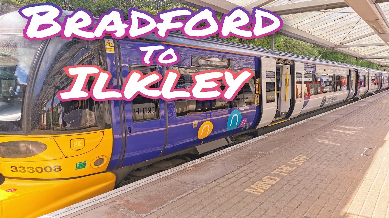 BRADFORD TO ILKLEY TRAIN - VIEW OF YORKSHIRE'S STUNNING COUNTRYSIDE