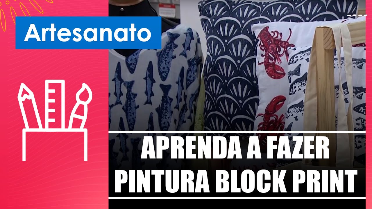 Aprenda a fazer pintura block print com a artesã Denise Meneghello – 15/10/24