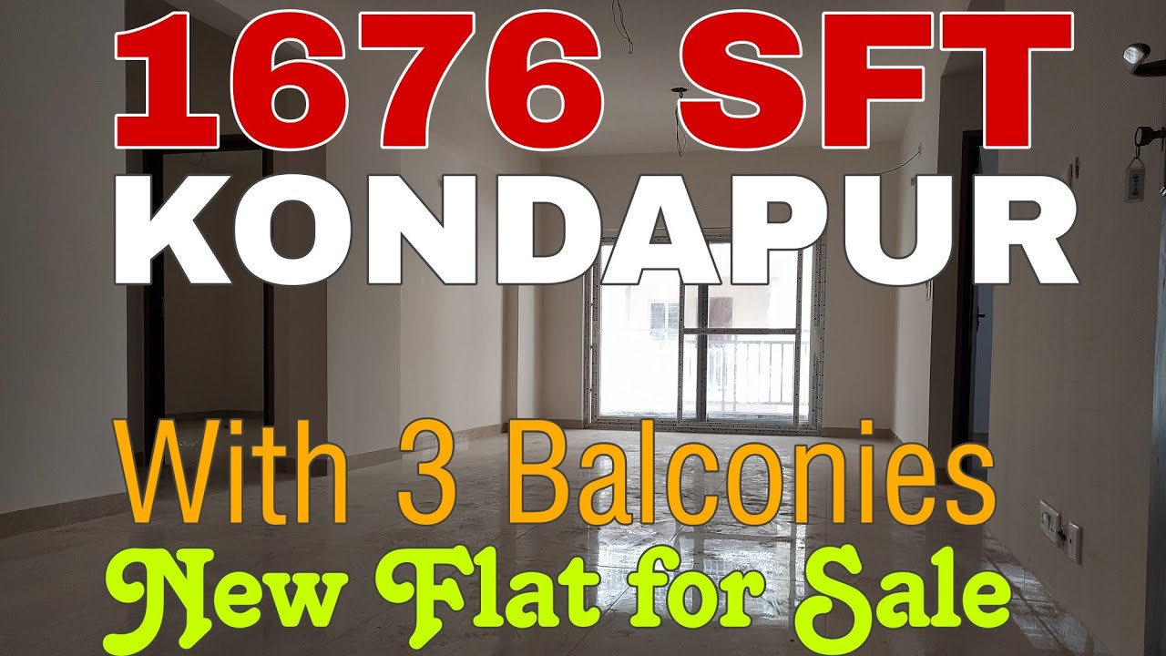 SOLDOUT II KONDAPUR II Gated Community II 1676 SFT II 3BHK Flat for Sale II East Facing