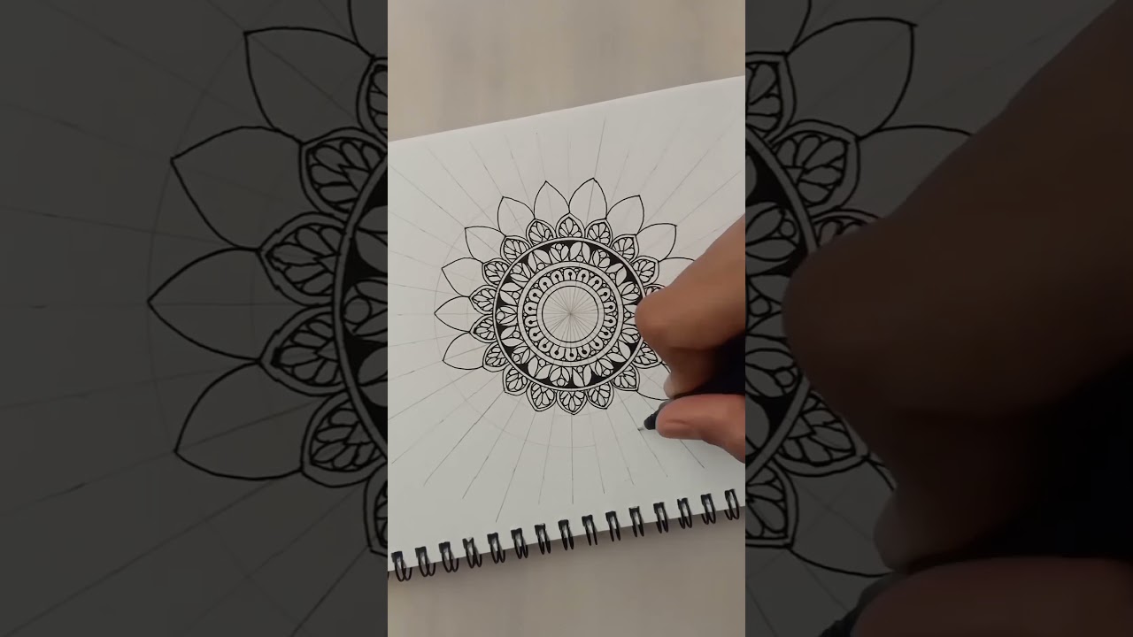 Fast forward Mandala Art drawing for beginners. 