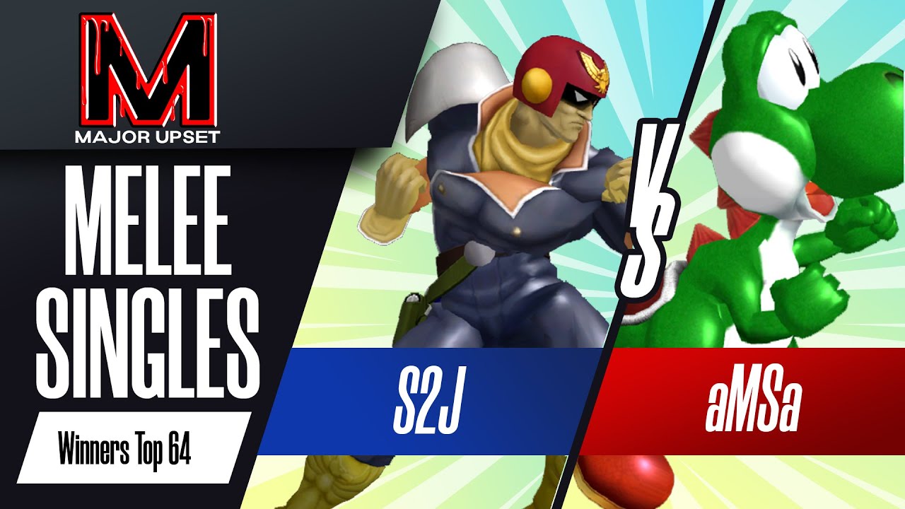 S2J (Captain Falcon) vs aMSa (Yoshi) - Melee Singles Top 64 - Winners Round 2 - MAJOR UPSET