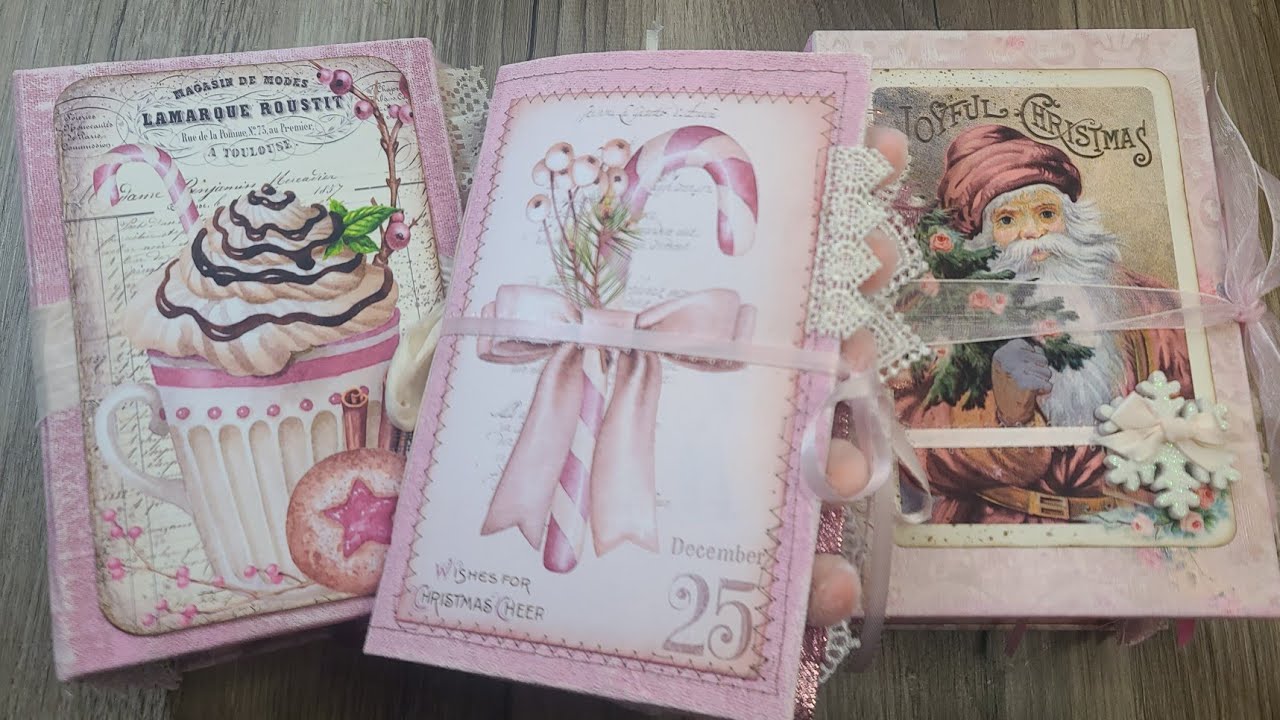 Etsy Drop! Yummy Pink Christmas Journals! 🎄 Full Flip Through of 3 Journals