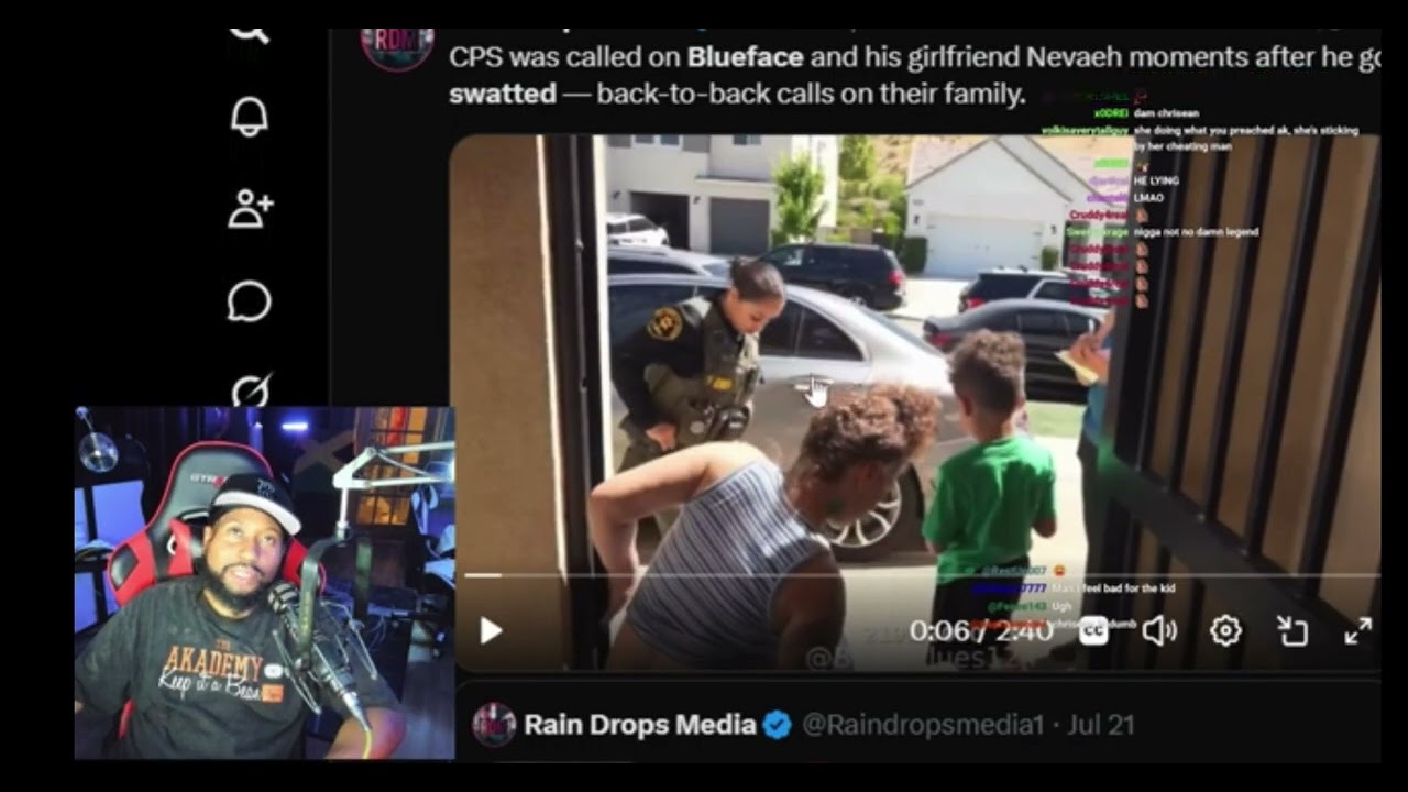 Akademiks REACTS to Blueface and Neavah Getting Swatted and CPS Called on Them