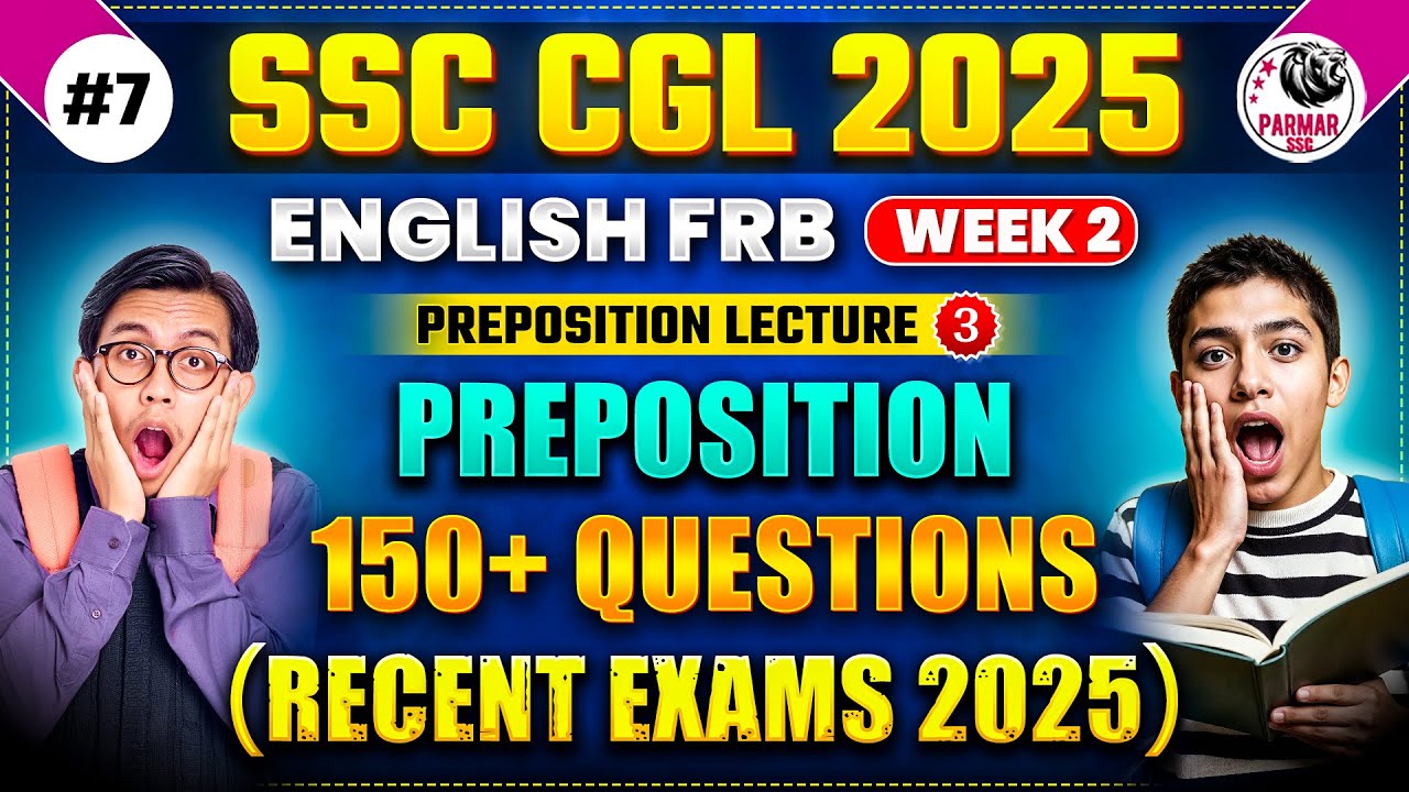 TOP 150 FIXED PREPOSITION |  ENGLISH FRB | LEC-3 | FOR SSC EXAMS 2025  | PARMAR SSC