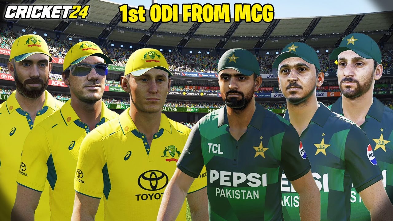 PAKISTAN vs AUSTRALIA 1st ODI AT MCG 🏆Rizwan vs Cummins 🤩 CRICKET 24 GAMEPLAY