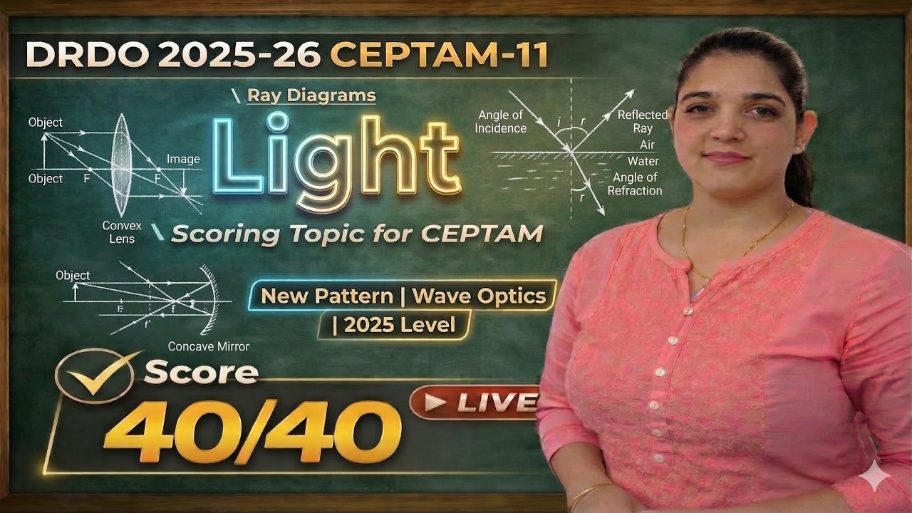 Lightt (Physics)  Class - 07 | DRDO CEPTAM 2025 |How to Crack DRDO CEPTAM 11 | SCIENCE