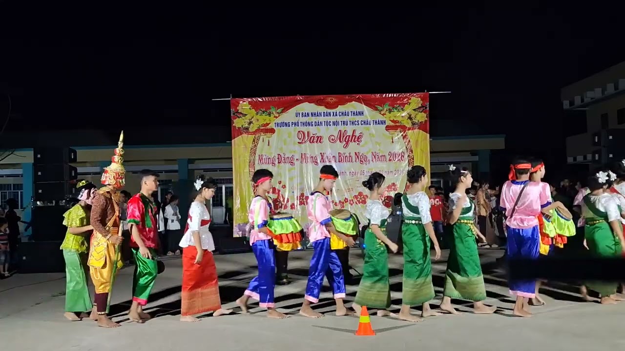 Đêm lửa trại, Mừng Đảng Mừng Xuân Bính Ngọ 2026. Trường phổ thông DTNT THCS Châu Thành.