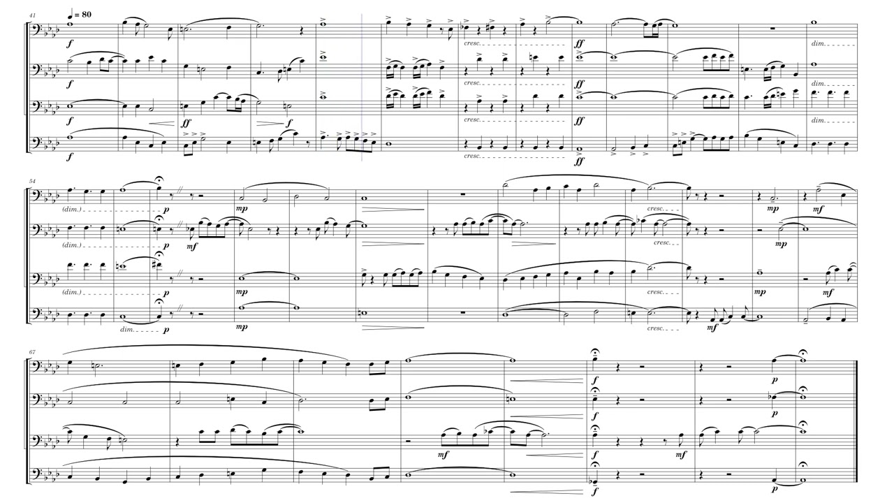 Creep for quartet trombone