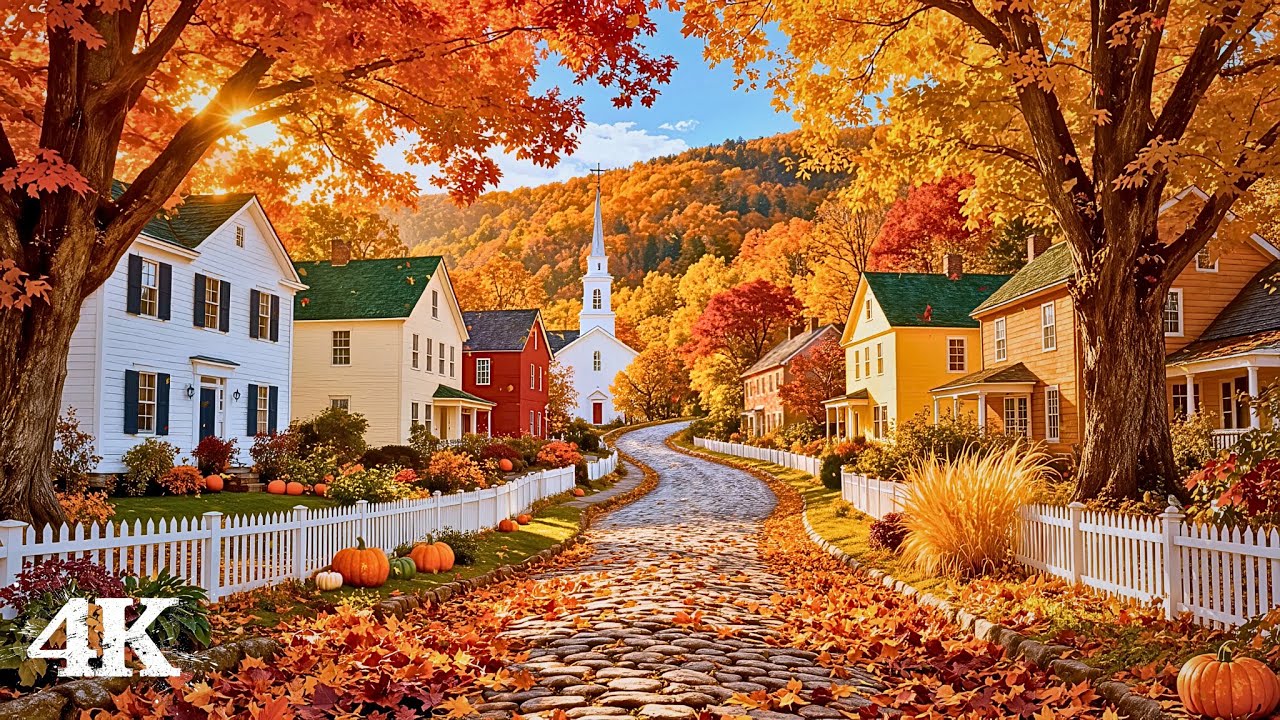 Slow Life in an Idyllic Neighborhood | Autumn Gifts You Calm Bliss with Breezy Leaves & Birds