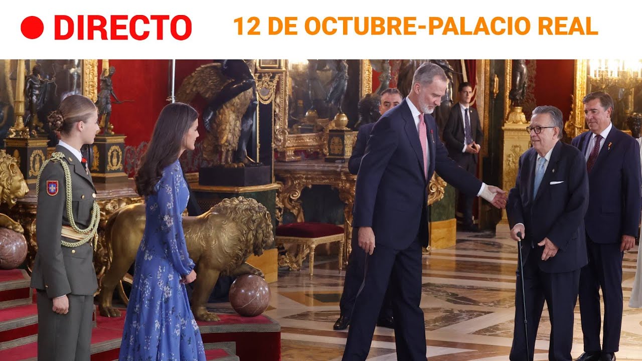 12 DE OCTUBRE: La PRINCESA LEONOR se suma por 1ª VEZ a la RECEPCIÓN de los REYES | RTVE