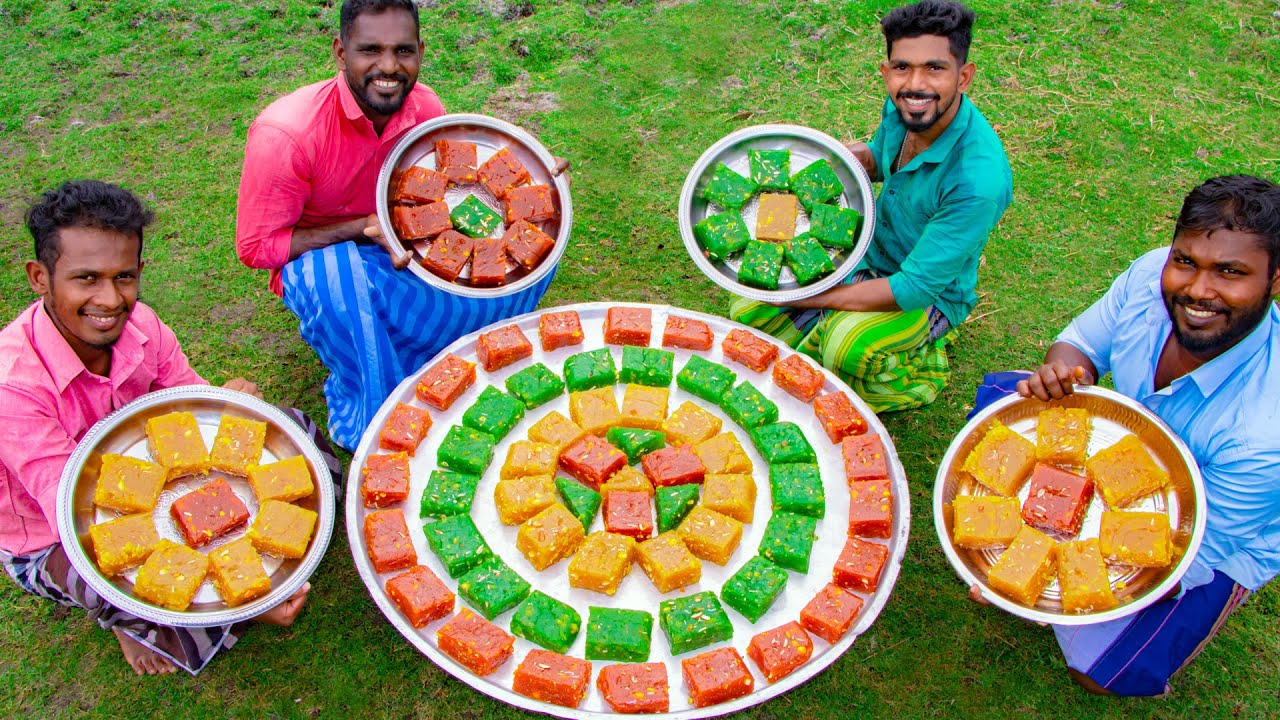 Bombay Halwa Recipe | Corn Flour Halwa | Halwa Recipe in Tamil | Village Man Cooking