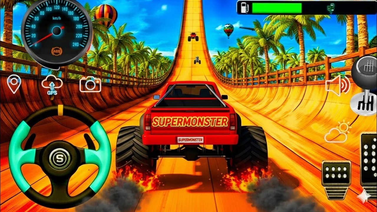 Monster Truck Mega Ramp Simulator – Impossible Stunts & Crazy Jumps | Android Gameplay 2025